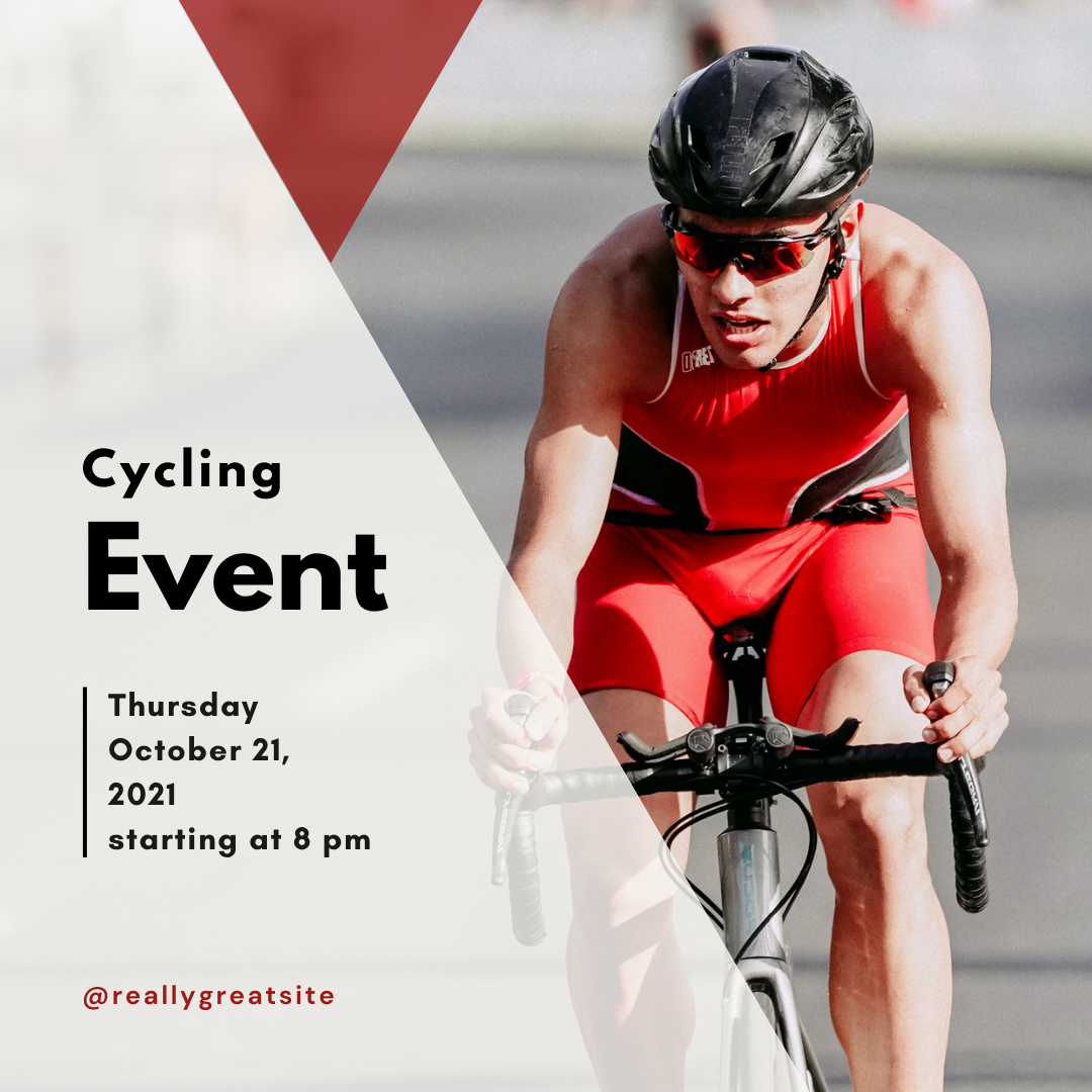 Red and White Cycling Event Promotion Instagram Post